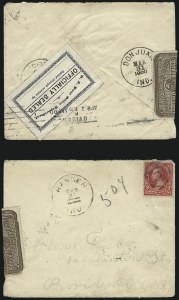 Sale 976, Lot 2677, The Martin Richardson Gold Medal Collection of U.S. Post Office Seals (Typeset Seals on Cover)