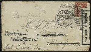 Sale 976, Lot 2684, The Martin Richardson Gold Medal Collection of U.S. Post Office Seals (Typeset Seals on Cover)