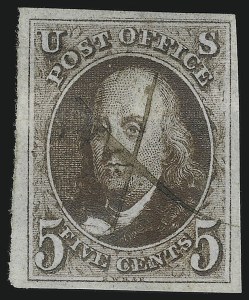 Sale 982, Lot 5015, 1847 Issue (Scott 1-2)