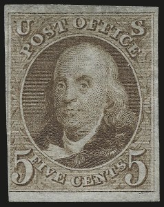 Sale 982, Lot 5031, 1875 Reproduction of 1847 Issue (Scott 3-4)