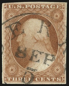 Sale 982, Lot 5052, 1c-3c 1851-56 Issue (Scott 5-11)