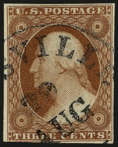Sale 982, Lot 5071, 1c-3c 1851-56 Issue (Scott 5-11)