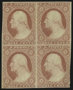 Sale 982, Lot 5075, 1c-3c 1851-56 Issue (Scott 5-11)