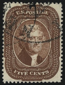 Sale 982, Lot 5130, 5c 1857-60 Issue (Scott 27-30A)