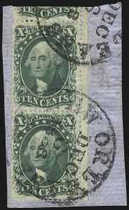 Sale 982, Lot 5143, 10c-90c 1857-60 Issue (Scott 31-39)