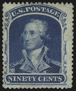 Sale 982, Lot 5163, 10c-90c 1857-60 Issue (Scott 31-39)