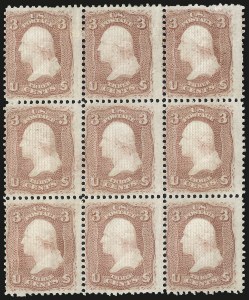 Sale 982, Lot 5257, 1867-68 Grilled Issue (E Grill - Scott 86-91)