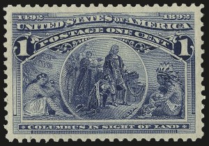 Sale 982, Lot 5534, 1893 Columbian Issue (1c thru 8c, Scott 230-236)