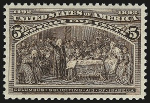 Sale 982, Lot 5549, 1893 Columbian Issue (1c thru 8c, Scott 230-236)