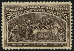 Sale Number 982, Lot Number 5551, 1893 Columbian Issue (1c thru 8c, Scott 230-236)
