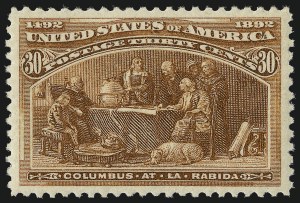 Sale 982, Lot 5566, 1893 Columbian Issue (10c thru $1.00, Scott 237-241)