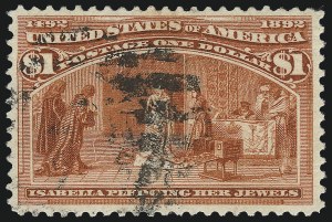 Sale 982, Lot 5581, 1893 Columbian Issue (10c thru $1.00, Scott 237-241)
