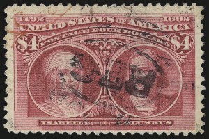 Sale 982, Lot 5591, 1893 Columbian Issue ($2.00 thru $5.00, Scott 242-245)