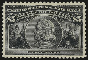 Sale 982, Lot 5592, 1893 Columbian Issue ($2.00 thru $5.00, Scott 242-245)