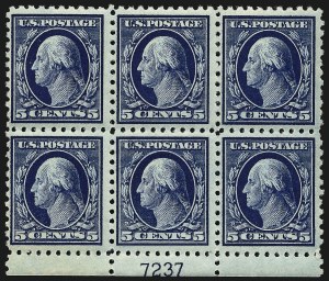 Sale 982, Lot 5815, 1913-15 Washington-Franklin Issues (Scott 424-460), 5c Blue (428) Sale 982, Lot 5815, 1913-15 Washington-Franklin Issues (Scott 424-460)