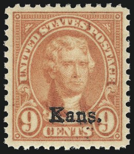Sale Number 982, Lot Number 6006, Kans.-Nebr. Overprints (Scott 659-678)