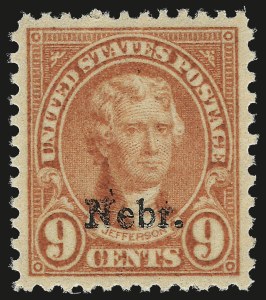 Sale 982, Lot 6013, Kans.-Nebr. Overprints (Scott 659-678)