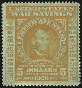 Sale 982, Lot 6222, Savings, War Savings