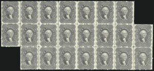 Sale 1000, Lot 1021, The Peter G. Dupuy Collection of High-Value 1857-60 Issues - Large Multiples