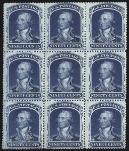 Sale 1000, Lot 1027, The Peter G. Dupuy Collection of High-Value 1857-60 Issues - Large Multiples