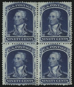 Sale 1000, Lot 1029, The Peter G. Dupuy Collection of High-Value 1857-60 Issues - Large Multiples