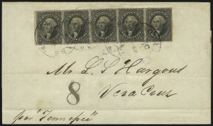 Sale 1000, Lot 1038, The Peter G. Dupuy Collection of High-Value 1857-60 Issues - Covers