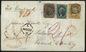Sale 1000, Lot 1052, The Peter G. Dupuy Collection of High-Value 1857-60 Issues - Covers