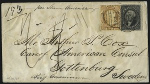 Sale 1000, Lot 1054, The Peter G. Dupuy Collection of High-Value 1857-60 Issues - Covers