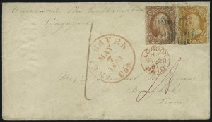 Sale 1000, Lot 1062, The Peter G. Dupuy Collection of High-Value 1857-60 Issues - Covers