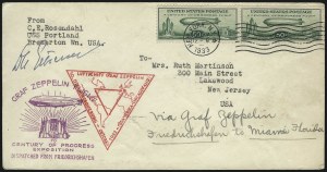 Sale 1003, Lot 5100, Air Post and Flight Covers (Scott C18, 1933 Century of Progress Flight)