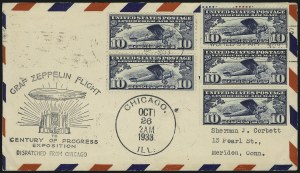 Sale 1003, Lot 5117, Air Post and Flight Covers (Scott C18, 1933 Century of Progress Flight)