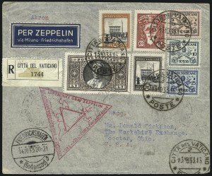 Sale 1003, Lot 5183, Air Post and Flight Covers (Foreign Flight Covers: Gibralter to Vatican)