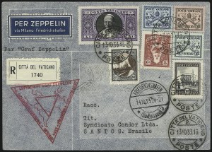 Sale 1003, Lot 5184, Air Post and Flight Covers (Foreign Flight Covers: Gibralter to Vatican)