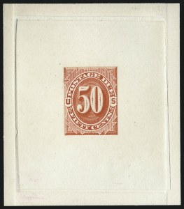 Sale 1003, Lot 5219, United States Postage Due Issues (Proofs and Trial Color Proofs)