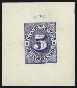 Sale 1003, Lot 5225, United States Postage Due Issues (Proofs and Trial Color Proofs)