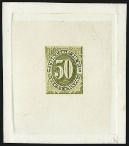 Sale 1003, Lot 5239, United States Postage Due Issues (Proofs and Trial Color Proofs)