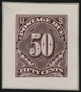 Sale 1003, Lot 5253, United States Postage Due Issues (Proofs and Trial Color Proofs)