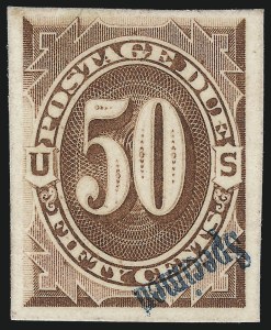 Sale 1003, Lot 5257, United States Postage Due Issues (Specimens)