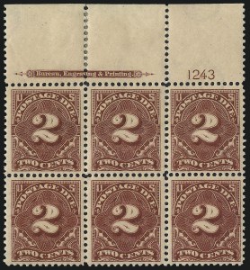 Sale 1003, Lot 5348, United States Postage Due Issues (Blocks and Plate Blocks, Scott J20-J49a)