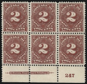 Sale 1003, Lot 5351, United States Postage Due Issues (Blocks and Plate Blocks, Scott J20-J49a)
