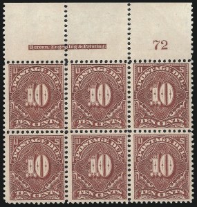 Sale 1003, Lot 5358, United States Postage Due Issues (Blocks and Plate Blocks, Scott J20-J49a)