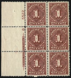Sale 1003, Lot 5360, United States Postage Due Issues (Blocks and Plate Blocks, Scott J20-J49a)