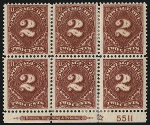 Sale 1003, Lot 5361, United States Postage Due Issues (Blocks and Plate Blocks, Scott J20-J49a)