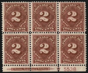 Sale 1003, Lot 5362, United States Postage Due Issues (Blocks and Plate Blocks, Scott J20-J49a)