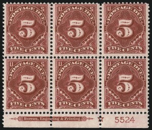 Sale 1003, Lot 5364, United States Postage Due Issues (Blocks and Plate Blocks, Scott J20-J49a)