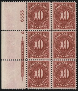 Sale 1003, Lot 5367, United States Postage Due Issues (Blocks and Plate Blocks, Scott J20-J49a)
