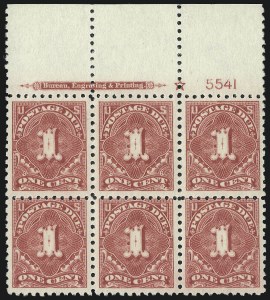 Sale 1003, Lot 5374, United States Postage Due Issues (Blocks and Plate Blocks, Scott J52-J66)
