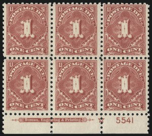 Sale 1003, Lot 5375, United States Postage Due Issues (Blocks and Plate Blocks, Scott J52-J66)