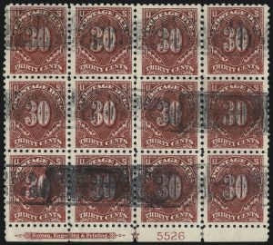 Sale 1003, Lot 5388, United States Postage Due Issues (Blocks and Plate Blocks, Scott J52-J66)