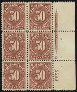 Sale 1003, Lot 5406, United States Postage Due Issues (Blocks and Plate Blocks, Scott J67-J104)